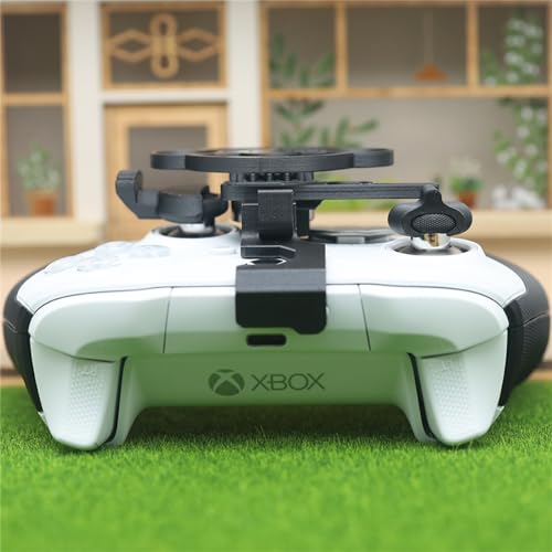 SHEAWA 3D Mini Steering Wheel Controller for Xbox One S X Elite 2,Gaming Racing Accessory,Carbon Fiber Design,Compatible with Xbox One S X Elite 2 Controllers – Image 5