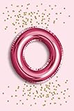  O: Letter O Initial Monogram Notebook Blank Lined Journal, 120 Pages, Blush Pink Foil Balloon & Gold Glitter Confetti Design Note Book for Girls & Women (Pink & Gold Glitter Series 3)