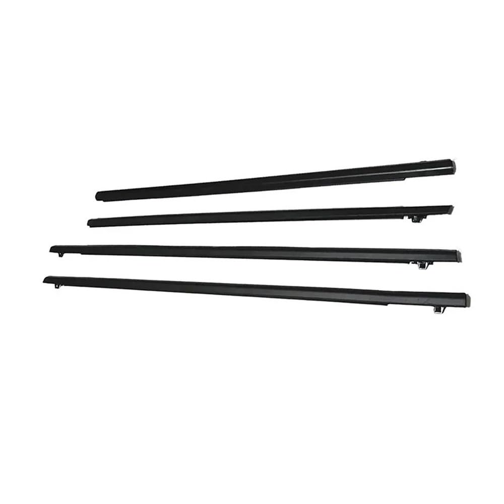 Syxlsjw Black-4Pcs Sealing Strip 4Pcs Car Door Window Glass Weatherstrips Waterproof Sealing Rubber Strips For Honda For Fit 2009 2010 2011 2012 2013 2014