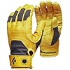 BLACK DIAMOND Transition Gloves | Goat Leather Palm | Breathable Stretch Fabric | Durable Rope Handling Gloves for Belay & Rappelling