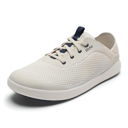 Image of OluKai Moku Pae Slip-On Men's Boat Shoes, Breathable Mesh Deck Shoes, Lightweight Water-Friendly Beach Sneakers for All-Day Comfort
