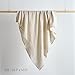 Meracorallo Muslin Swaddle Blanket, 100% Cotton Receiving Blanket Soft and Breathable Swaddle Wrap for Baby Boys and Girls, Cream