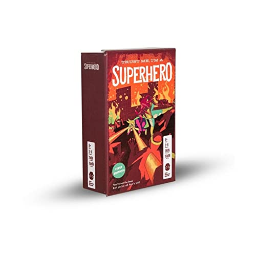 HALF-MONSTER GAMES Trust Me I'm A Superhero - Fun Debating Card Game. Age 8+, 3-8 Players, 30-60 Min Game Play, Multicolor