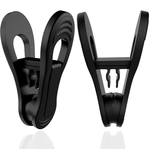 Image of TOFIIGREM Black Hanger Clips 60 PCS, Multi-Purpose Plastic Clips Perfect for Plastic Hangers Velvet Hanger, Finger Clips for Skirt Pants Hangers