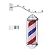 Produktbild GXLO Barber Pole LED-Licht Frisieren Außenschild Wand- Lampe Klassische Art-rote weiße Blaue Streifen Rotating Illuminating mit 1,5 m Cord & Control - 15"/ 11",28 * 13cm