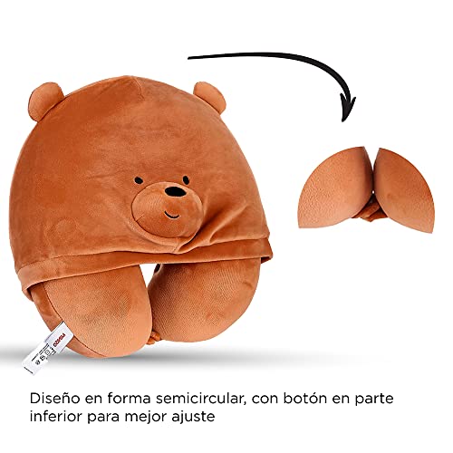 Almofada Pescoço - Pillow do personagem Pardo - Urso sem curso - We Bare Bears. Acompanha um lindo c