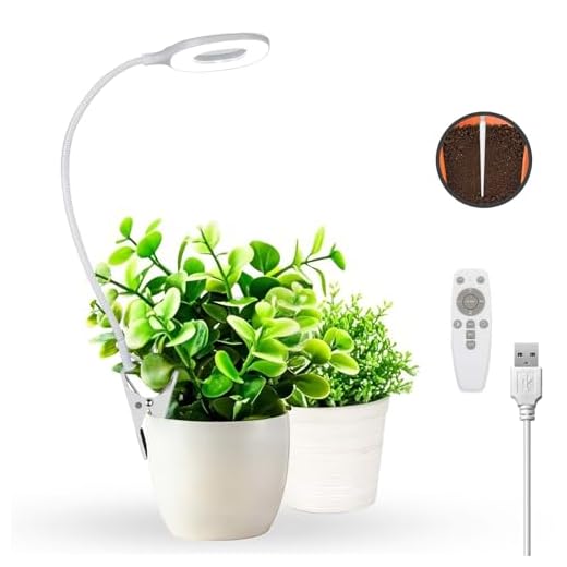 HORIFEN Erstellbar 10W LED Pflanzenlampe Wachstumlampe 2-Stufe Helligkeit für Zimmerpflanzen Hydroponik Gewächshaus 14 Pflanzenlampe LED Vollspektrum, Pot Clip Grow Lampe mit 56 LEDs, LED Grow light mit 360° Schwanenhals,10W Pflanzenlicht für kleine Pflanzen, Wachstumslampe mit 4/8/12h Timer 3 Farbmodi 10 Helligkeit