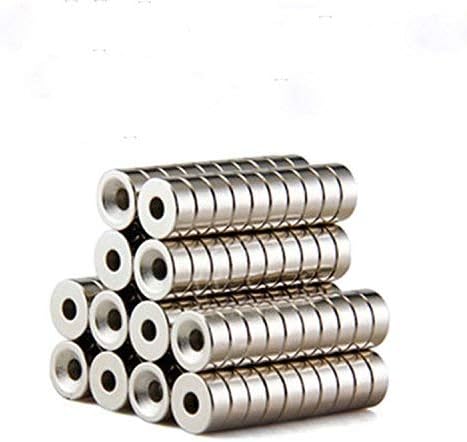 D 15mm x H 5mm with 5mm Hole 10 pieces per pack. Round Magnets for Refrigertor Magnets, Magnet,Office Magnets,Art&Craft Magnets,Whiteboard Magnets,Map Magnets,Durable Mini Magnets for Multi-Use