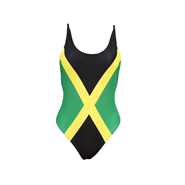 ecolore Women's Fashion One Piece Caribbean Jamaica Flag Monokini