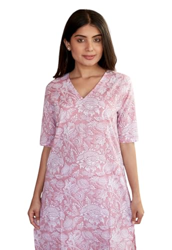 Ensemble kurta rose LookMark en viscose fluide contre l'inconfort des vêtements serrés L