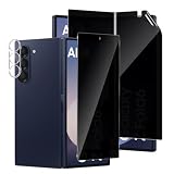Holilo per Samsung Galaxy Z Fold 6 Anti Spy Vetro Temperato + TPU Privacy Pellicola Protettiva +Pellicola Fotocamera, [1+1+1 Pezzi] Anti-graffio Protezione Schermo, Durezza 9H