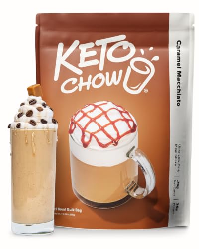 Keto Chow Caramel Macchiato Meal Replacement Shake Powder, 21 Meals