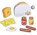 Set tostapane per cucina giocattolo in legno con colazione toast e cibo