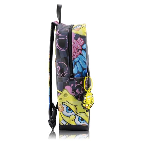 SpongeBob SquarePants Backpack for Teens with Rubber Luggage Tag | 2 Piece SpongeBob Backpack Set for Boys, Girls, Unisex | SpongeBob School Backpack and Travel Essentials4