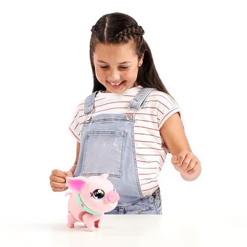Little Live Pets - My Pet Pig, Soft and Jiggly Interactive Toy Pig That Walks, Dances and Nuzzles. 20+ Sounds & Reactions. Batteries Included. for Kids Ages 4+, Pink