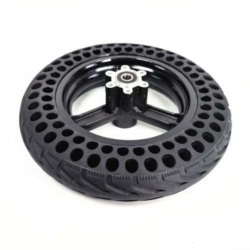 Image of 10x2.0 Solid Wheelchair Front Wheel, for HONEYCOMB Rubber Tire for Electric Scooters, 10 Inch Anti-Slip High Load Capacity up to 100kg, Black(disc brake 12mm)