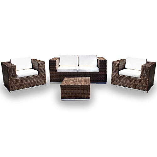 Conjunto de Sofá Fibra Sintética Cidade do Cabo - 1 Sofá 2L + 2 Poltronas + 1 Mesa Centro - Tecido D