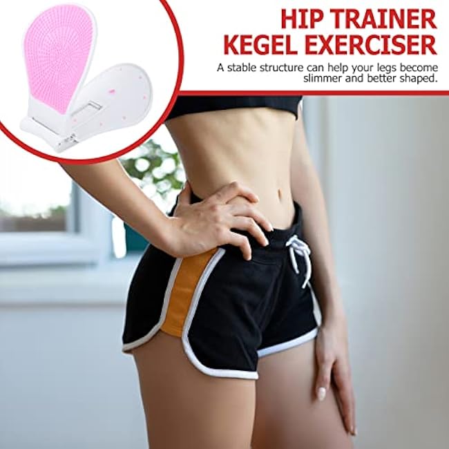 Hemoton Hip Exerciser Crotch Trainer for Women Compact Muscle Toning Device for Lightweight and Portable Bottom Muscle Training Equipment Pink