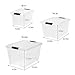 IRIS USA, Inc. 19, 32, and 53 Quart Stack & Pull™ Box, Clear with Black Handles