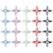 20pcs EMAX Avan 40mm 4-Blade Propeller 1.5mm Hole for 0802 Motor Indoor FPV Racing Drone Tinyhawk TH Turtlemode Props(Black Purple Red Blue Green)
