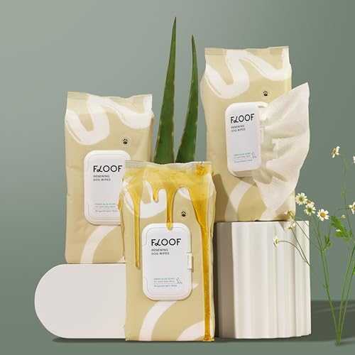 Toalhetes hipoalergênicos renovadores para cães – Toalhetes naturais frescos de Aloe para patas, ros