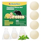 Rekatcher Trappola per Topi 4 Pezzi Repellente Topi All'aperto all'Interno, Dissuasori per Topi Applicare Giardino Garage Cucina