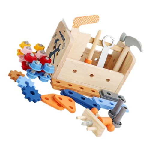 Boîte à outils en bois jouet éducatif idéal pour un cadeau d'anniversaire