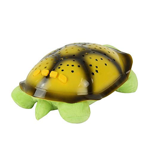 Luminária Abajur Infantil Tartaruga Musical Som Projetor de Estrelas em Led - TAT250R