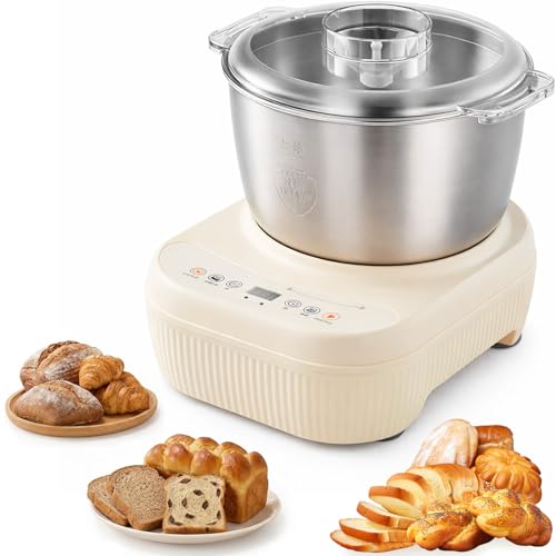 7L Stainless Steel Electric Dough Mixer - Smart Dough Maker with Thermostatic Fermentation and Timer for Home Baking