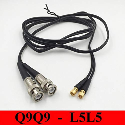 Gimax Double Q9 to L5 Connector Cable For Ultrasonic Flaw Detector Q9Q9 - L5L5 for Ultrasonic Equipment Flaw Det Cable Length 6 feet - (Color: Length Leave Message)