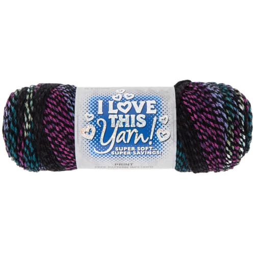 Image of Hobby Lobby Print I Love This Yarn, 710 Moody Mosaic, Set of 2 | 4 Medium Weight, 252 Yards Per Skien, For Crocheting & Knitting