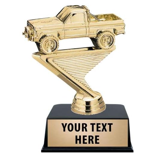 Crown Awards Truck Trophies with Custom Engraving, 5.5" Personalized 4x4 Truck Driver Trophy On Black Base 1 Pack