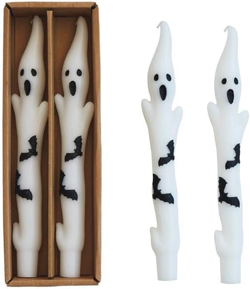 Creative Co-Op 10 in. Ghost Taper Candle