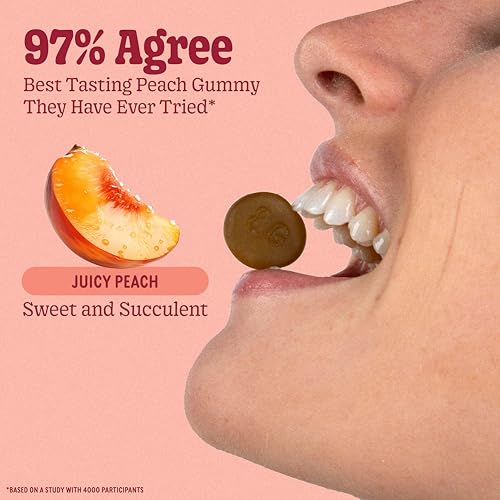 8Greens Supergreens Gummies | Super Greens Powder Superfood Gummy for Metabolism, Immunity & Focus, Digestive Health Enzymes, Organic: Chlorella, Spirulina, Aloe Vera, Peach Flavor, 50 Count