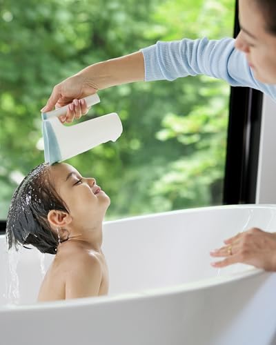 Image of Skip Hop Baby Bath Rinse Cup Wave Tear Free Waterfall Rinser White