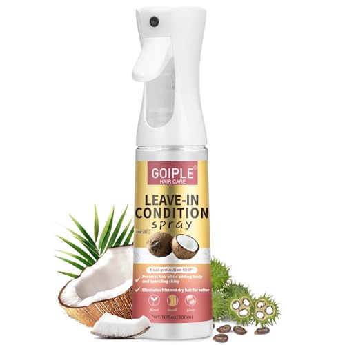 Protecteur de Chaleur pour Cheveux Intense 450°F & Soin Sans Rinçage - Spray Thermoprotecteur Cheveux Anti-Frisottis et Brillance Immédiate | Protecteur Chaleur pour Lissage, Brushings et Tous Types