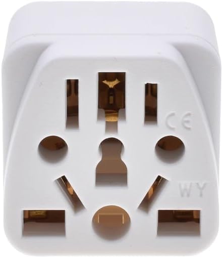 2-Pack Toptekits Universal Travel Plug Adapter, US Type B, International to USA Plug Converter (White, US 5-15P Type B)