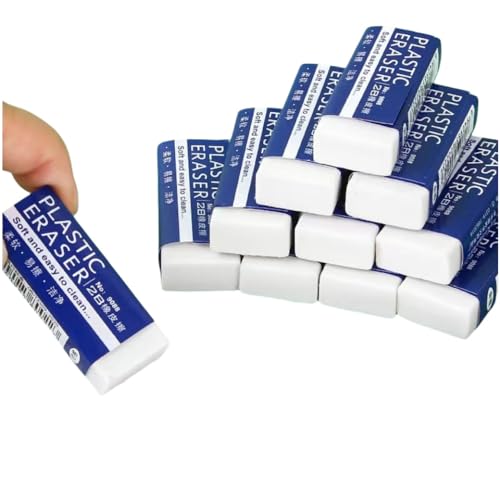 12 Pcs Rubbers Erasers 2B White Soft Cute Eraser Pencil Eraser Rubbers for School Artists Architects Office Drawing Students Teachers Drawing