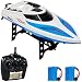 SkyCo Remote Control Boats for Pools and Lakes Rc Boat for Kids or Adults, Outdoor Adventure Pool Toys, High Speed Remote Control Boat Toy for Boys and Girls Bonus Extra Battery (Blue)