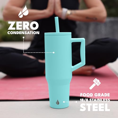 Image of Elemental Spill Proof 40oz Insulated Tumbler with Handle & Straw Travel Mug