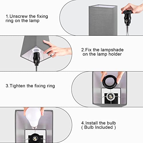 Wihtu 3-Color Temperature Bedside Lamp Set Of 2 With Usb Port And Ac Outlet Smoky Grey Shade Small Table Lamps For Bedroom With Pull Chain Nightstand Lamps For Living Room Bed Lamp Desk Lamps #TOP6