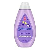 Johnson's Baby Bedtime Shampoo - Leaves Hair Soft and Shiny - Enriched with Soothing Natural Calm Essences - Designed for Delicate Skin and Hair, 500 ml