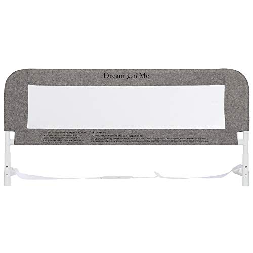 Dream On Me Lightweight Mesh Security Adjustable Bed Rail For Toddler With Breathable Mesh Fabric In Grey #TOP15