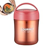 Tarro De Comida Aislado Para Niños, Contenedor De Almuerzo Aislado De Acero Inoxidable A Prueba De Fugas De 500 Ml, Contenedor De Almuerzo Caliente, Recipiente Sellado Al Vacío Para Alimentos Fríos O