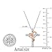 Dazzlingrock Collection 0.25 Carat (ctw) Round White Diamond Ladies Fashion Heart Cross Pendant 1/4 CT, Rose Gold Plated Sterling Silver