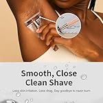 Rose Gold Safety Razor, Single Blade Razors for Women, with 10 Stainless Steel Safety Razor Blades, Reusable Metal 1 Blade Razor, Eco-Friendly, Smooth and Close Shave, Sustainable, Plastic Free - Image 2