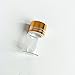 Luo House 10pcs 16x26mm Tiny Mini Small Clear Bottles Glass Vials 2.0ml 1/2 Dram with Caps Gold