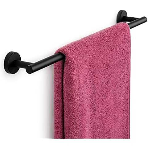 Marmolux Acc - Matte Black Towel Bar - 24 inch Bathroom Towel Holder - Heavy Duty Stainless Steel SUS 304 Bar - Wall Mounted Towel Rack Storage Set - Ideal for Bathroom & Kitchen. - Hand Towel Holder Cover