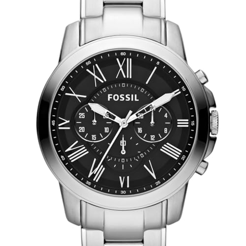 Image of Fossil Grant Silver Quartz Stainless Steel Watch FS4736IE