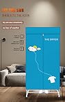 Portable Dryer, 110V 1000W Electric Clothes Dryer Machine, Double Layer Stackable, Stainless Steel, Blue, 15kg Capacity, Front Load, Ideal for Apartments, RV, Families, Campers